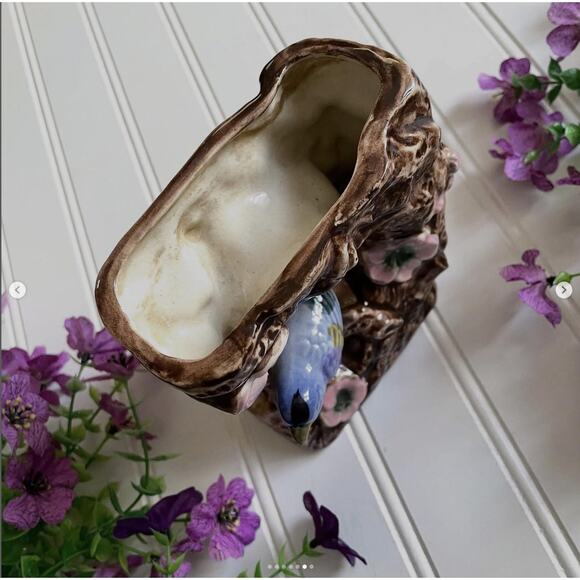 Vintage Bird Planter Vase Porcelain Ceramic FloArt Japan - Picture 6 of 7